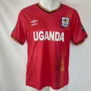 NWT Umbro 2021 Uganda Red Home Jersey Men's Medium Football Soccer Africa Cup
